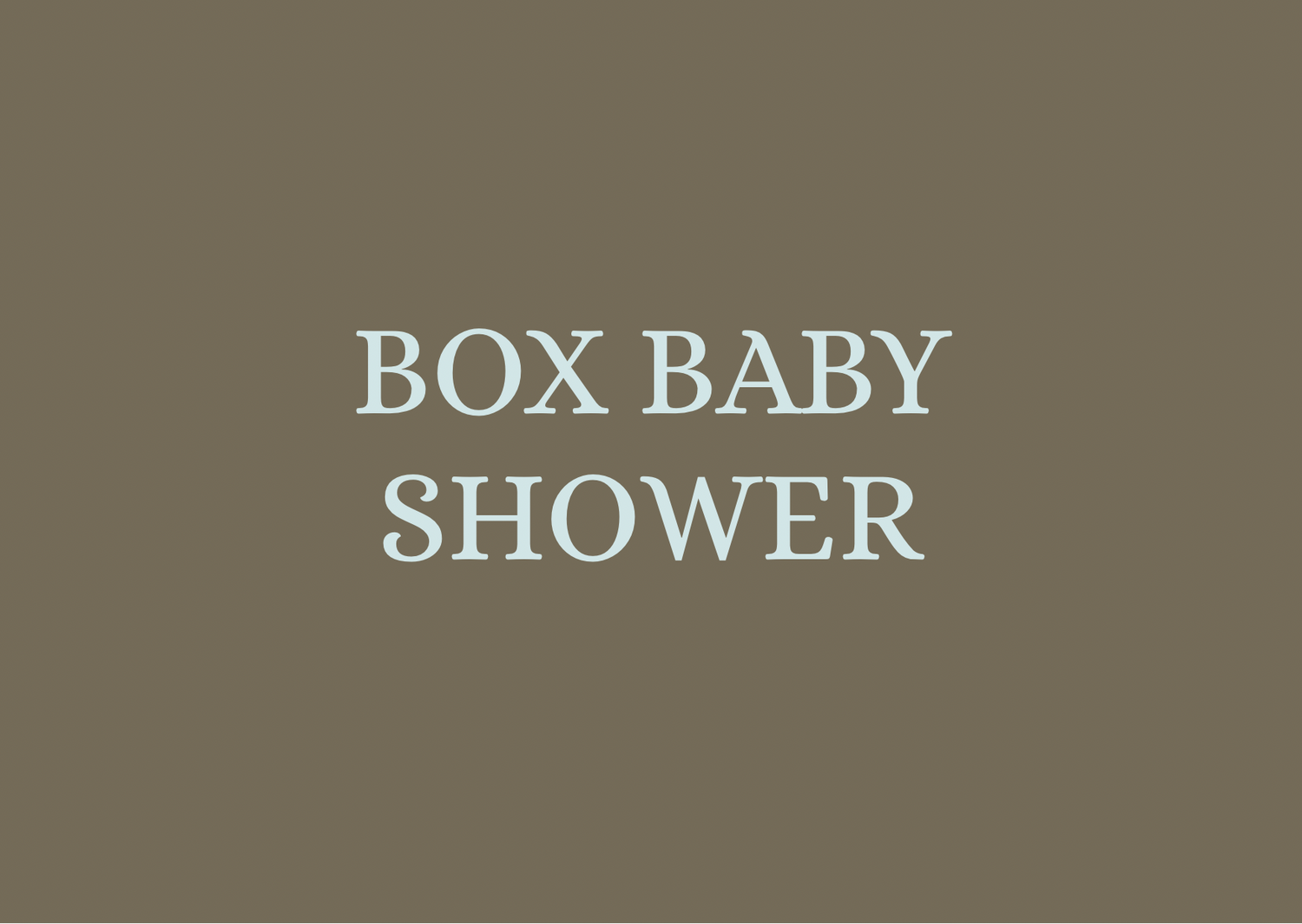BOX BABY SHOWER